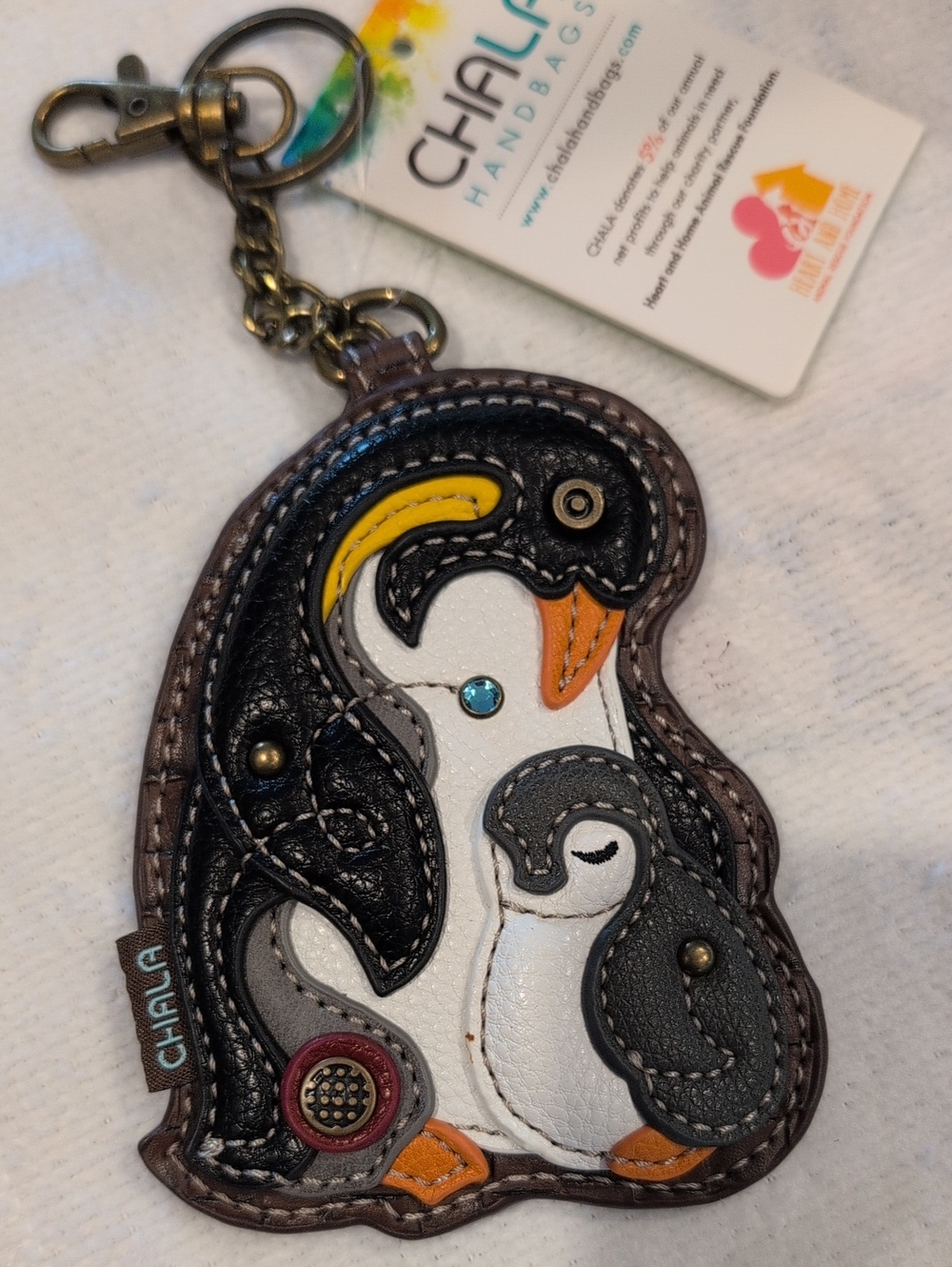 Chala Animal Key Chain Zip Coin Pouch Bag Charm - Choose One - Picture 10 of 12